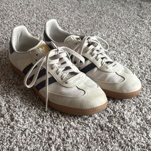 Adidas Samba White and Black Sneakers - Sz 10